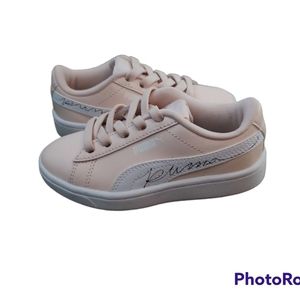 Puma Little Girl Pink & White Sz.11